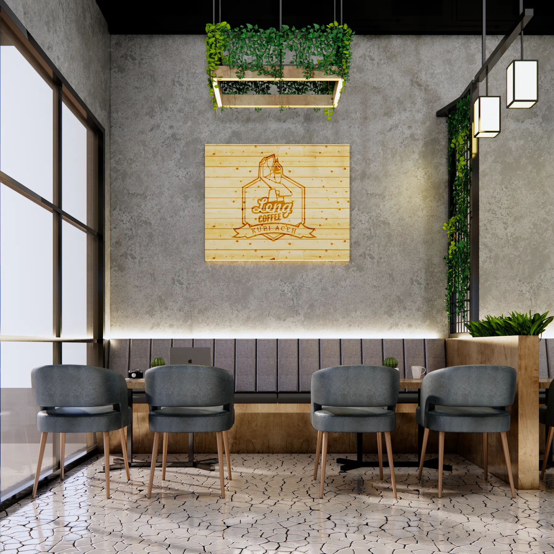 Leng Coffee Arifin Ahmad — Bar & VIP Room — interior oleh KREIN Pekanbaru